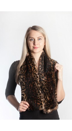 Spotted rex fur scarf